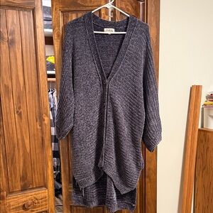 Listicle Super Soft Crocheted Women's Long Cardigan